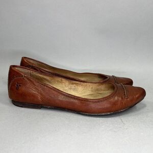 Frye Women's Alicia Brown Leather Ballet Flats‎